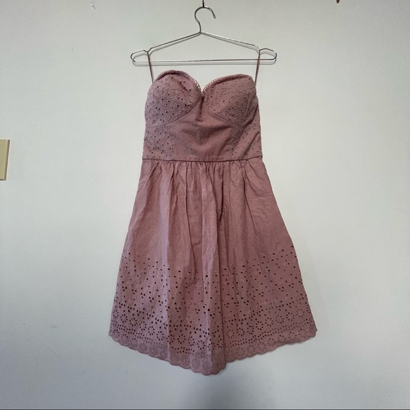 Tibi New York pink designer dress strapless sweetheart neckline bustier style - Picture 7 of 8